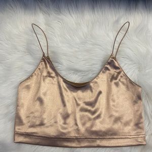 Urban Outfitters out from under silk rose gold crop tank top